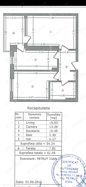 Vand apartament cu 2 camere, in bloc C2 etaj 6   11, situat in GranVia Park Lujerului