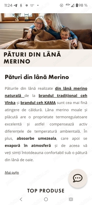 Vând pătură și 2perne lână oaie Merino Noua Zeelandă  - imagine 5