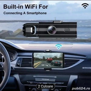 Cameră de bord cu 3 camere Wifi și aplicație + card 32 GB  - imagine 5