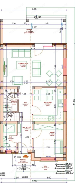Duplex modern 5 camere   120 mp utili  -  (lângă ESO) - construtie 2025 - imagine 16