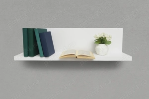 Etajera alba 50x20 cm   cu kit de montaj