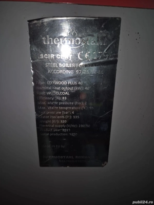 Cazan lemn si carbune ECOWOOD PLUS ECW 40  + - imagine 2