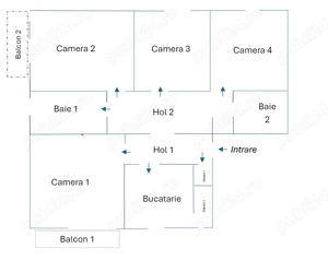 Ocazie unica, apartament spatios cu 4 camere la pret atractiv