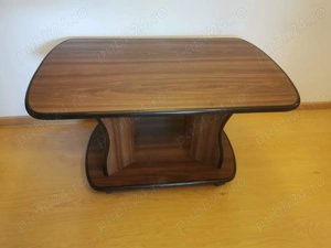 Măsuță de cafea pe roți cu raft (52 x 81 x 44 cm) - aprox. 12 kg - imagine 3