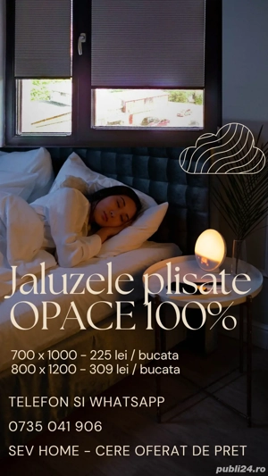 Jaluzele plisate pe comandă 