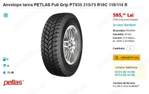 Anvelope Iarna PETLAS Full Grip PT935 215/75 R16C 116/114 R