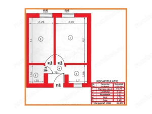 2 cam. etaj 2, 30 mp, decomandat, conf. 2, fara imbunatatiri,str. Arcului