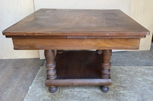 Masa Vintage din Lemn Masiv cu influente ArtDeco; Masa Extensibila