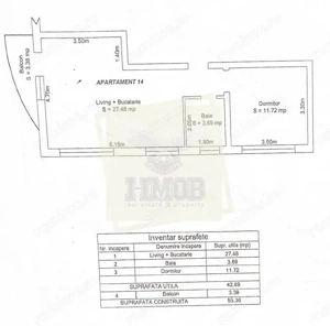 Apartament 2 camere zona Trei Stejari zona 0 - imagine 15 Apartament 2 camere zona Trei Stejari zona 0 - imagine 15