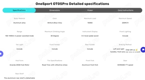 Bicicletă electrică OneSport OT05 PRO, motor 250W, baterie de 36V, 22.5Ah, pret 5000 lei. - imagine 4