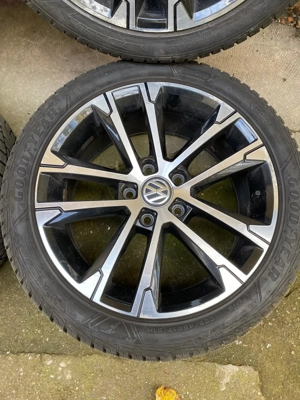 Cauciucuri de iarna 225 45 17+ jante originale Vw 17 5x112  - imagine 4