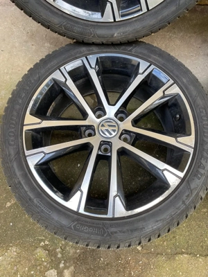 Cauciucuri de iarna 225 45 17+ jante originale Vw 17 5x112  - imagine 5