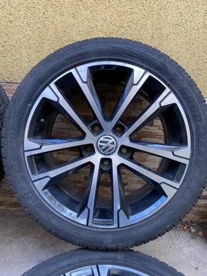 Cauciucuri de iarna 225 45 17+ jante originale Vw 17 5x112  - imagine 3