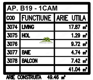 Studio B19 -living,dormitor,baie,terasa - Et.2/3 -BL.Nou Ostroveni - imagine 14