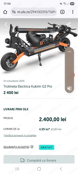Trotineta electrica KukirinG2 Pro noua