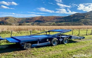 Trailer Remorca Hidraulica   3 auto   utilaje ... - imagine 2