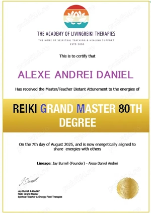 initieri in reiki traditional gradele 1-4, non traditional 5-25