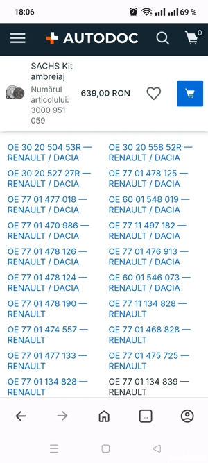 Kit ambreiaj pentru Logan, Renault....