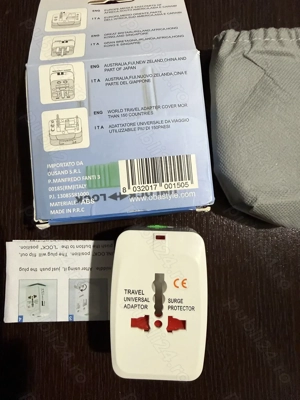 Adaptor stecher universal de calatorie EU UK SUA incarcare USB, NOU - imagine 5