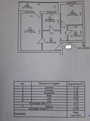 Proprietar, vand apartament 2 camere decomandat, et.3 - imagine 7