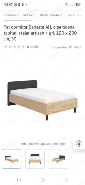 Pat dormitor160x200 cu saltea