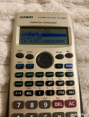 Calculator financiar Casio FC 100V   ideal examene ASE, bancă, economie - imagine 2