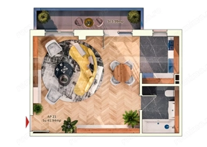 Apartament cu o camera, 42 mp, semifinisat, zona Iulius Mall - imagine 2