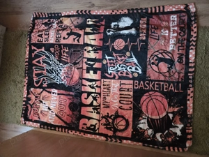 Pătură din fleece cu tematică de baschet 