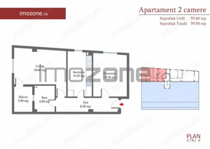 2 camere, 59 mp,decomandat, etaj 4, Margelelor, zona de case, NOU, COMISION 0% - imagine 12