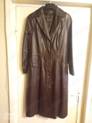 Haină de piele, lungă pentru dame 