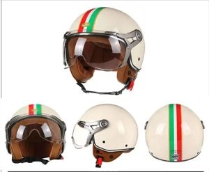 Casca scuter moto chopper retro vintage open face tip Vespa Italy