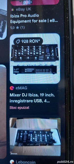 Mixer pasiv 4 canale Ibiza sound cu USB - imagine 1
