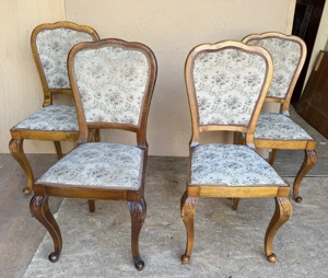 Set 4 Scaune Vintage Stil Florentin; Scaun cu sezut si spatar tapitat
