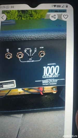 Amplificator chitara electrica pe lampa Roc Pro 1000