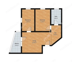 Apartament modern cu 2 camere si terasa etaj 1 in Sibiu zona Strand - imagine 7