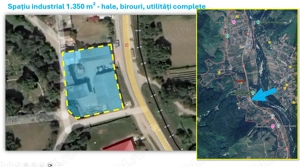 Spațiu industrial 1.350 m  Nehoiu - hale, birouri, utilități complete