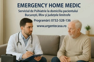 Consultatie Psihiatrica la domiciliu Bucuresti-Ilfov si judetele limitrofe