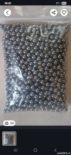 Vând 1000 bile airsoft 6 mm