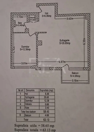 Apartament 2 camere Calea Dorobanți – mobilat, utilat, 63 mp - imagine 11