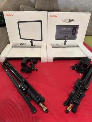 Lampa Video LED Godox LEDP-260C Bi-Color si Stativ Reversibil pentru Lumini Godox Stativ 213B - imagine 2