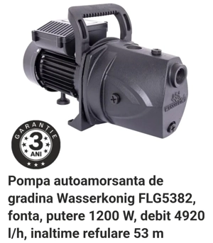 Pompa de gradina autoamorsanta Wasserkonig FLG5382