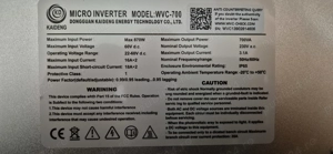 Grid tie microinverter WVC-700