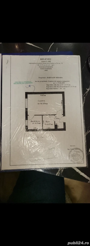 garsoniera 21 mp Parter Decomandată CET