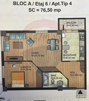 Apartament cu 2 camere de închiriat în zona Centrala a Voluntariului - imagine 9