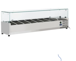 Vitrina frigorifica salate ingrediente pizza 