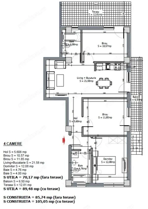 Apartament 4 camere Otopeni Central, nou, 2 locuri de parcare subterane - imagine 13