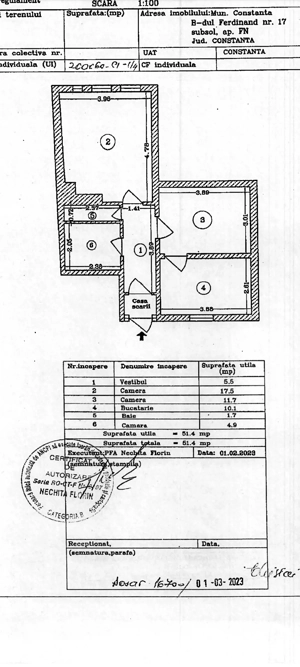 Centru - apartament cu 2 camere mobilat și utilat, - imagine 9