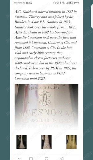 instrument muzical de colectie horn,trompeta,eufoniu-COUSNON&CIE - imagine 4