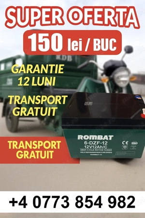 Baterie triciclu electric 6-DZF-12 12V | 12Ah