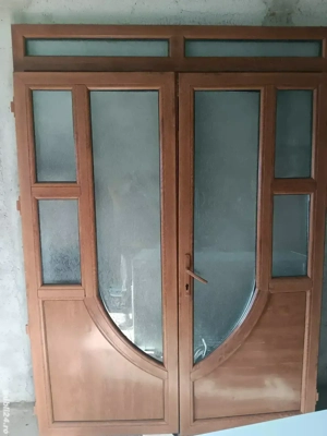 Portar termopan două uși culoare stejar auriu 